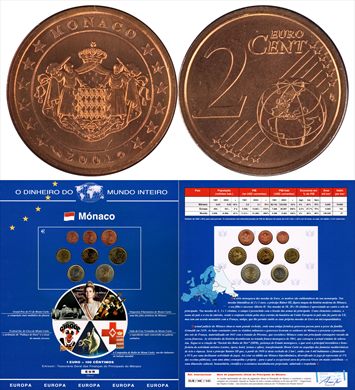 Monaco - Euro Cent 2 - 2001