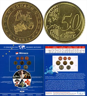 Monaco - Euro Cent 50 - 2001