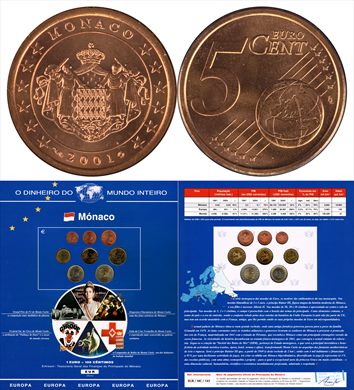 Monaco - Euro Cent 5 - 2001