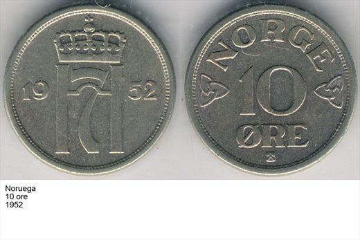 Noruega - Ore 10 - 1952 - G6 A1 H01 L6C4