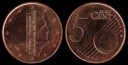 Paises Baixos - Euro Cent 5 - 2014