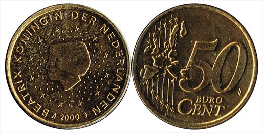 Paises Baixos - Euro Cent 50 - 2000