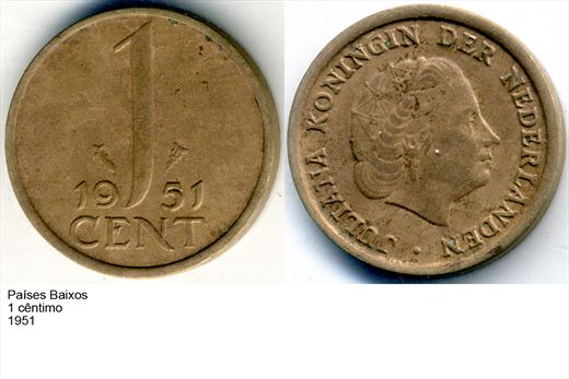 Paises Baixos - Centimo 1 - 1951 - G6 A3 H04 L2C1