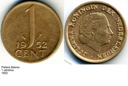 Paises Baixos - Centimo 1 - 1952 - G6 A3 H04 L2C2
