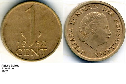 Paises Baixos - Centimo 1 - 1962 - G6 A3 H04 L2C6
