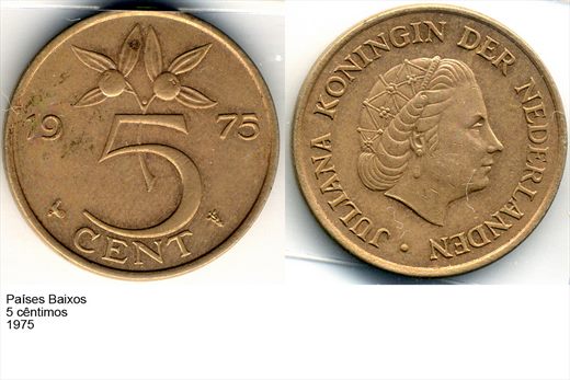 Paises Baixos - Centimo 5 - 1975 - G6 A3 H03 L7C5