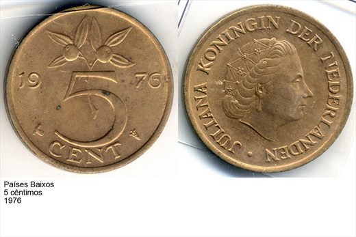 Paises Baixos - Centimo 5 - 1976 - G6 A3 H03 L7C6