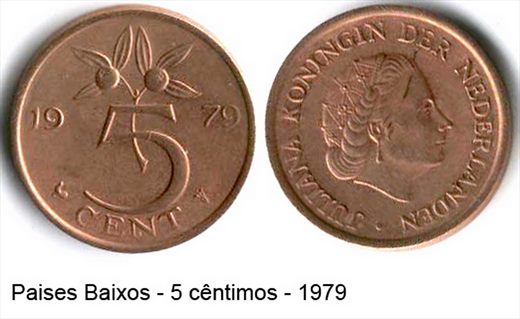 Paises Baixos - Centimo 5 - 1979
