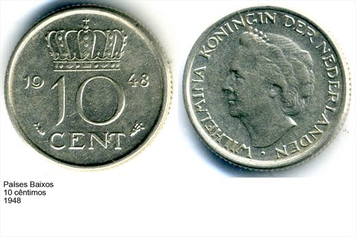 Paises Baixos - Centimo 10 - 1948 - G6 A3 H04 L3C2