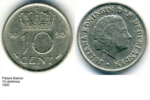 Paises Baixos - Centimo 10 - 1950 - G6 A3 H04 L3C3