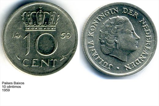 Paises Baixos - Centimo 10 - 1959 - G6 A3 H04 L3C6