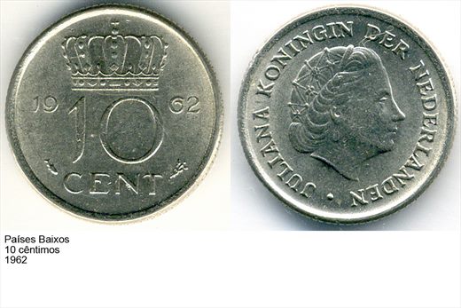 Paises Baixos - Centimo 10 - 1962 - G6 A3 H04 L4C3