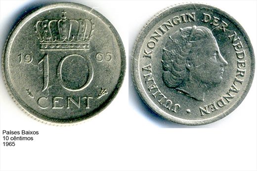 Paises Baixos - Centimo 10 - 1965 - G6 A3 H04 L4C6