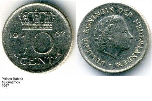 Paises Baixos - Centimo 10 - 1967 - G6 A3 H04 L5C1