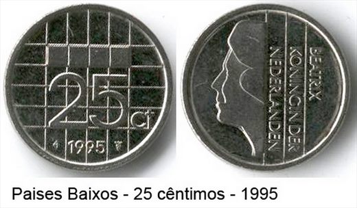 Paises Baixos - Centimo 25 - 1995