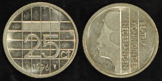 Paises Baixos - Centimo 25 - 1996