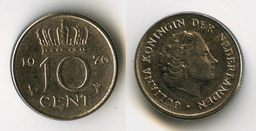 Paises Baixos - Centimo 10 - 1976