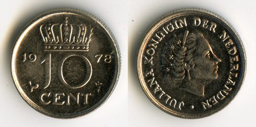 Paises Baixos - Centimo 10 - 1978