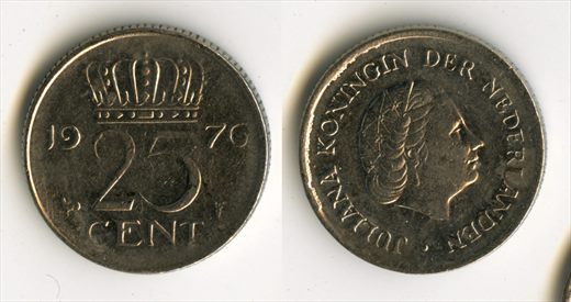 Paises Baixos - Centimo 25 - 1976