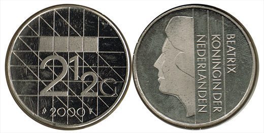 Paises Baixos - Cent 2.50 - 2000
