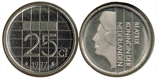 Paises Baixos - Cent 25 - 1997