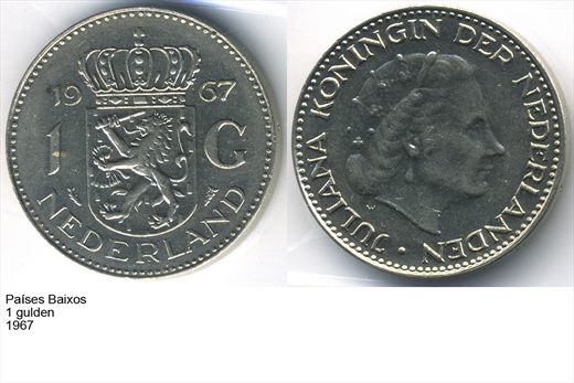 Paises Baixos - Gulden 1 - 1967 - G5 A3 H01 L5C1