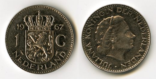Paises Baixos - Gulden 1 - 1967