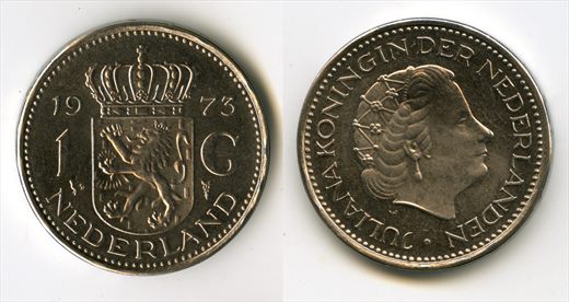 Paises Baixos - Gulden 1 - 1973