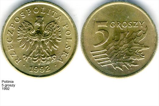 Polonia - Grosz 5 - 1992 - G6 A1 H01 L5C4