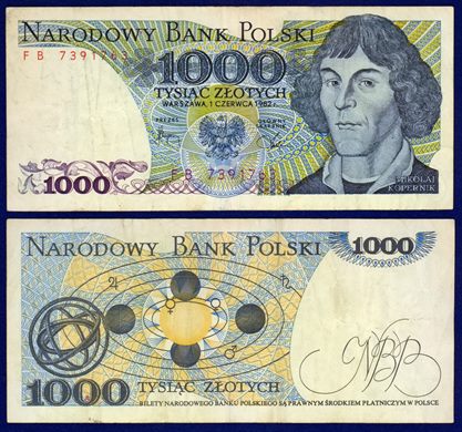 Polonia - Zotych 1000 - 1982 serie FB
