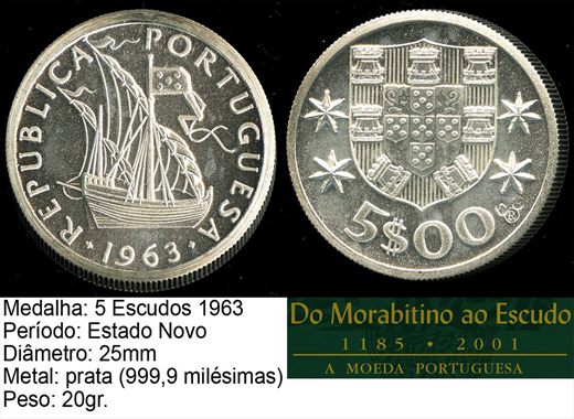 5.Estado Novo Escudo 5 - 1963
