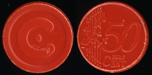 Portugal - Ficha carrinho Continente vermelha - Euro Cent 50