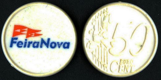 Portugal - Ficha carrinho Feira Nova branca - Euro Cent 50
