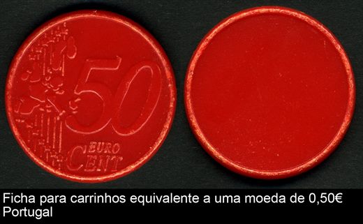 Portugal - Ficha carrinho vermelha - Euro Cent 50