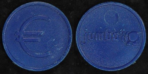 Portugal - Ficha carrinho Jumbo azul - euro 1