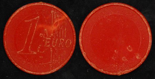 Portugal - ficha carrinho vermelha - euro 1