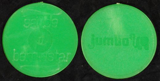 Portugal - ficha carrinho Jumbo verde (saude e bem estar)