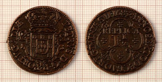 Moeda 25 - Real e Meio 1683