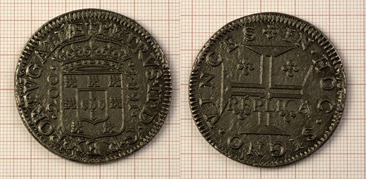 Moeda 27 - Meio Cruzado 1684