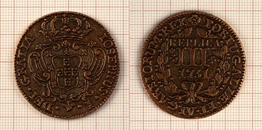 Moeda 34 - III Reis 1751