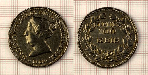 Moeda 47 - 100 Reis 1853