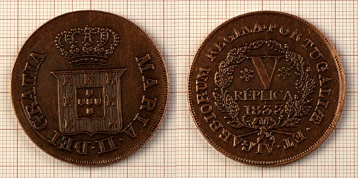 Moeda 49 - V Reis Loios - Porto 1833