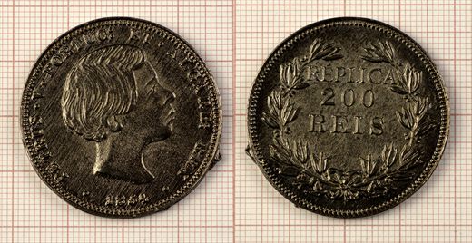 Moeda 57 - 200 Reis 1854