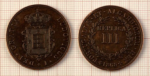 Moeda 62 - III Reis 1868