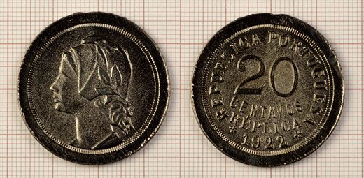 Moeda 75 - 20 centavos 1922