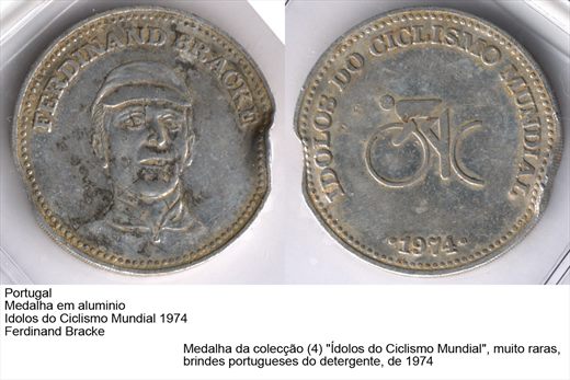 Portugal - Idolos do Ciclismo Mundial 1974 (Medalha) - G4 A2 H11