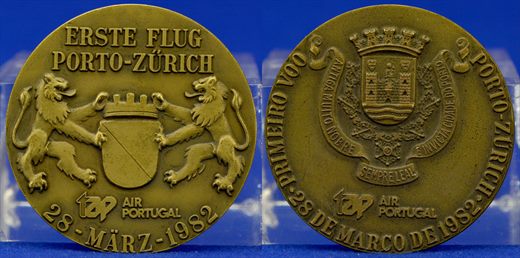 tap - primeiro voo Porto-Zurich 1982