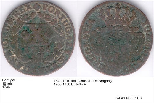 Portugal - Rei 10 - 1736 - G4 A1 H03 L3C3