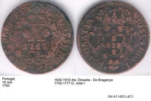 Portugal - Rei 10 - 1763 - G4 A1 H03 L4C1