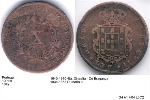Portugal - Rei 10 - 1842 - G4 A1 H04 L3C2